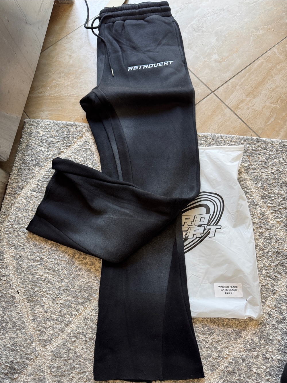 Retrovert Women's Black Track Pants